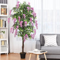 6 FT Artificial Wistera Silk Tree Pink Flower Indoor Outdoor Home Décor
