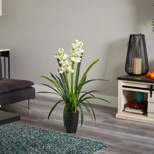 39" Large Cymbidium Orchid Artificial Plant Home Decor (Real Touch).